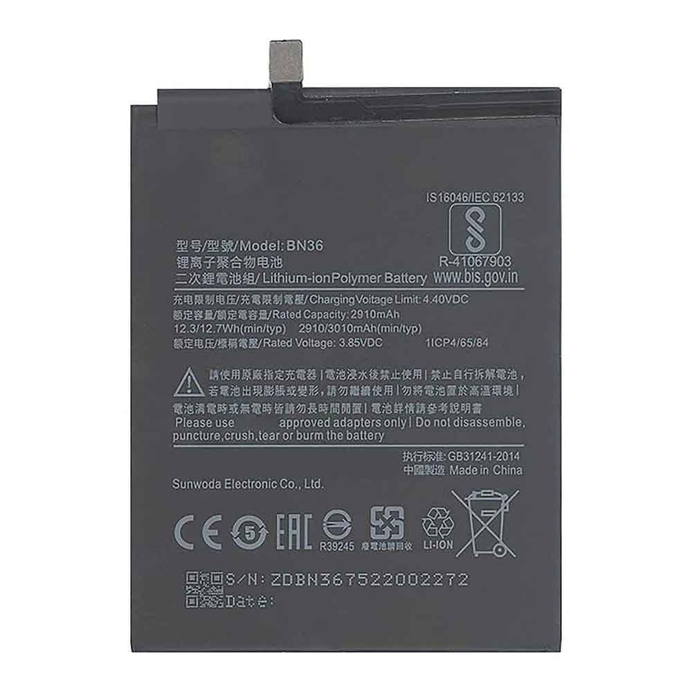 Batería para XIAOMI Mi-CC9-Pro-xiaomi-bn36